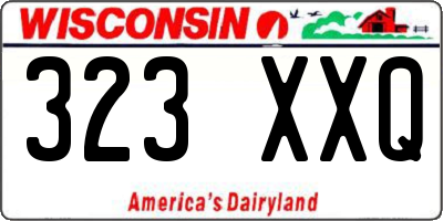 WI license plate 323XXQ