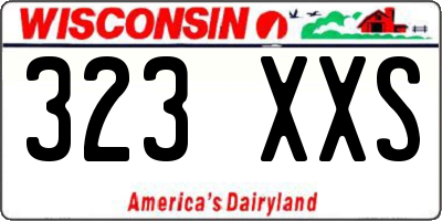 WI license plate 323XXS