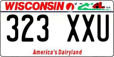 WI license plate 323XXU