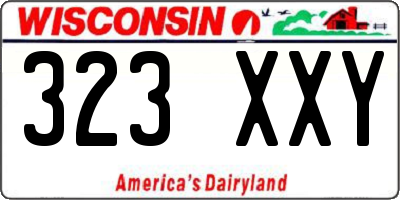 WI license plate 323XXY