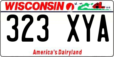WI license plate 323XYA
