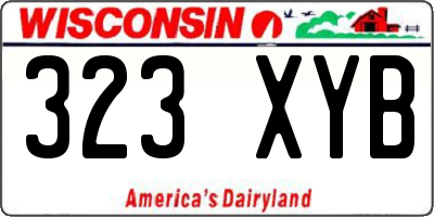 WI license plate 323XYB