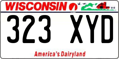 WI license plate 323XYD