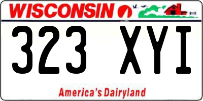 WI license plate 323XYI
