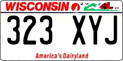 WI license plate 323XYJ