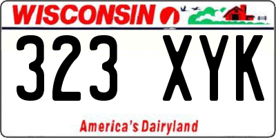 WI license plate 323XYK