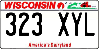 WI license plate 323XYL