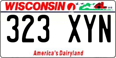 WI license plate 323XYN