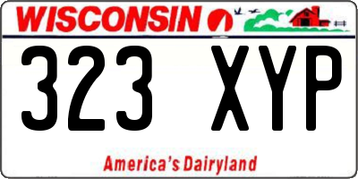 WI license plate 323XYP
