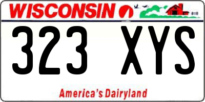 WI license plate 323XYS