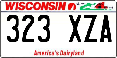 WI license plate 323XZA
