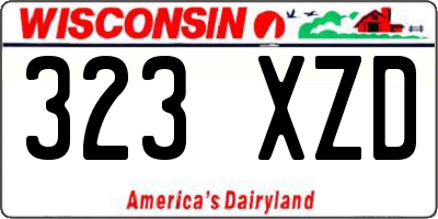 WI license plate 323XZD