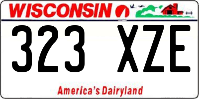 WI license plate 323XZE
