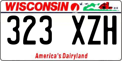 WI license plate 323XZH