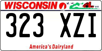WI license plate 323XZI