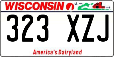 WI license plate 323XZJ