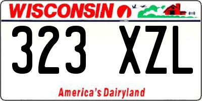 WI license plate 323XZL