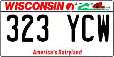 WI license plate 323YCW