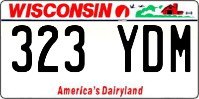 WI license plate 323YDM