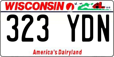 WI license plate 323YDN