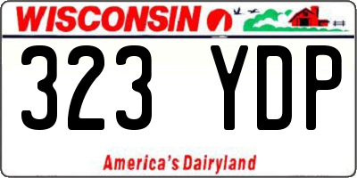 WI license plate 323YDP