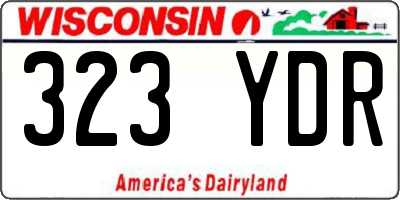 WI license plate 323YDR