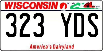 WI license plate 323YDS