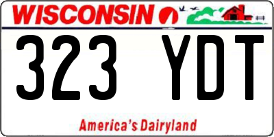 WI license plate 323YDT