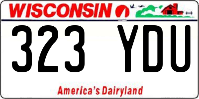 WI license plate 323YDU