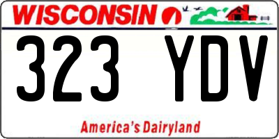 WI license plate 323YDV