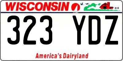 WI license plate 323YDZ