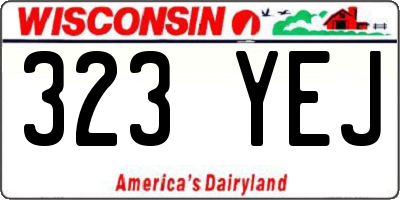 WI license plate 323YEJ