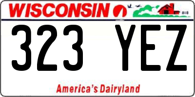 WI license plate 323YEZ