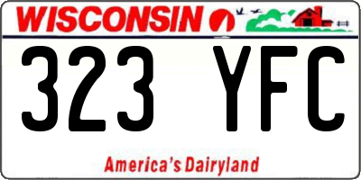 WI license plate 323YFC