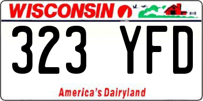 WI license plate 323YFD