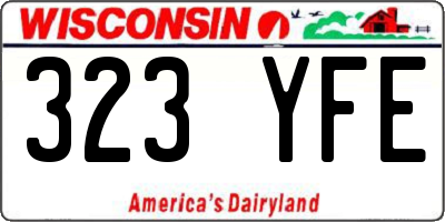 WI license plate 323YFE