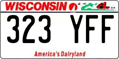 WI license plate 323YFF
