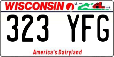 WI license plate 323YFG