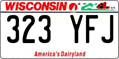WI license plate 323YFJ