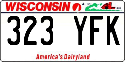 WI license plate 323YFK