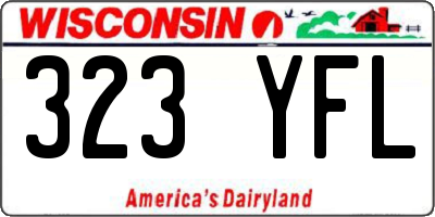 WI license plate 323YFL