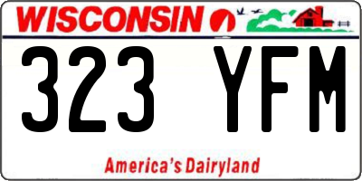 WI license plate 323YFM