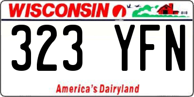 WI license plate 323YFN