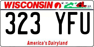 WI license plate 323YFU