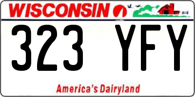 WI license plate 323YFY