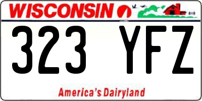 WI license plate 323YFZ