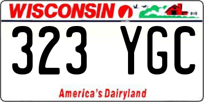 WI license plate 323YGC