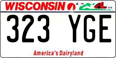 WI license plate 323YGE