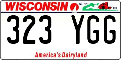WI license plate 323YGG