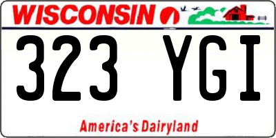 WI license plate 323YGI